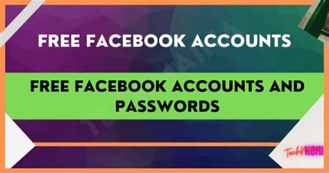 List of Free Facebook Accounts and Passwords list 2022.